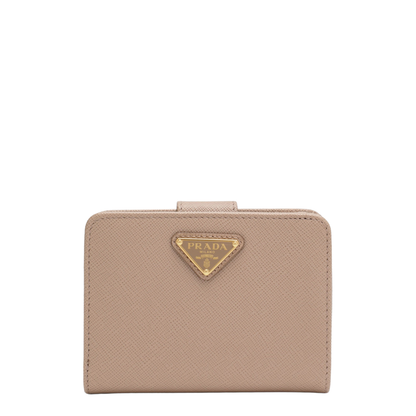 Powder Saffiano Leather Small Continental Wallet - Image 1