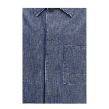 Patch-pocket Chambray Overshirt - Image 3
