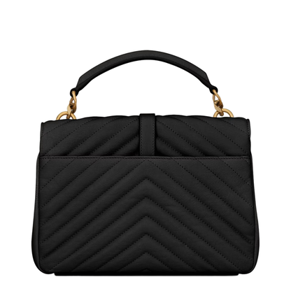 College Medium Quilted Leather Shoulder Bag - Nero - Image 5