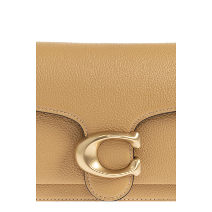 Tabby 26 Polished Pebble Leather Shoulder Bag - Brass/Biscuit - Image 2