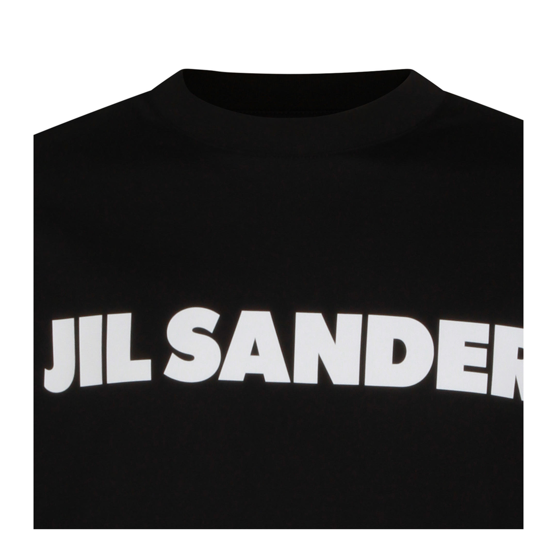 Men's Logo Letter Cotton T-Shirt Black - Image 5