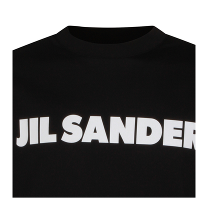 Men's Logo Letter Cotton T-Shirt Black - Image 5