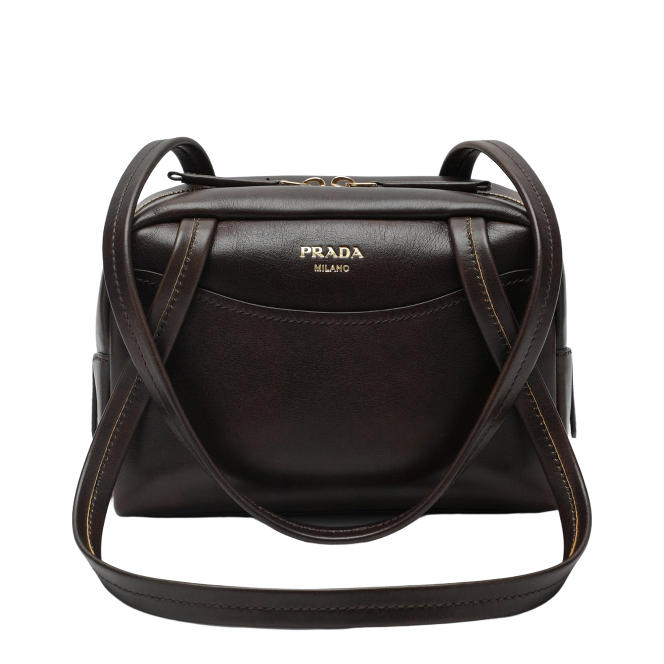 Carry Mini Calfskin Top-handle Bag - Cocoa Brown - Image 1