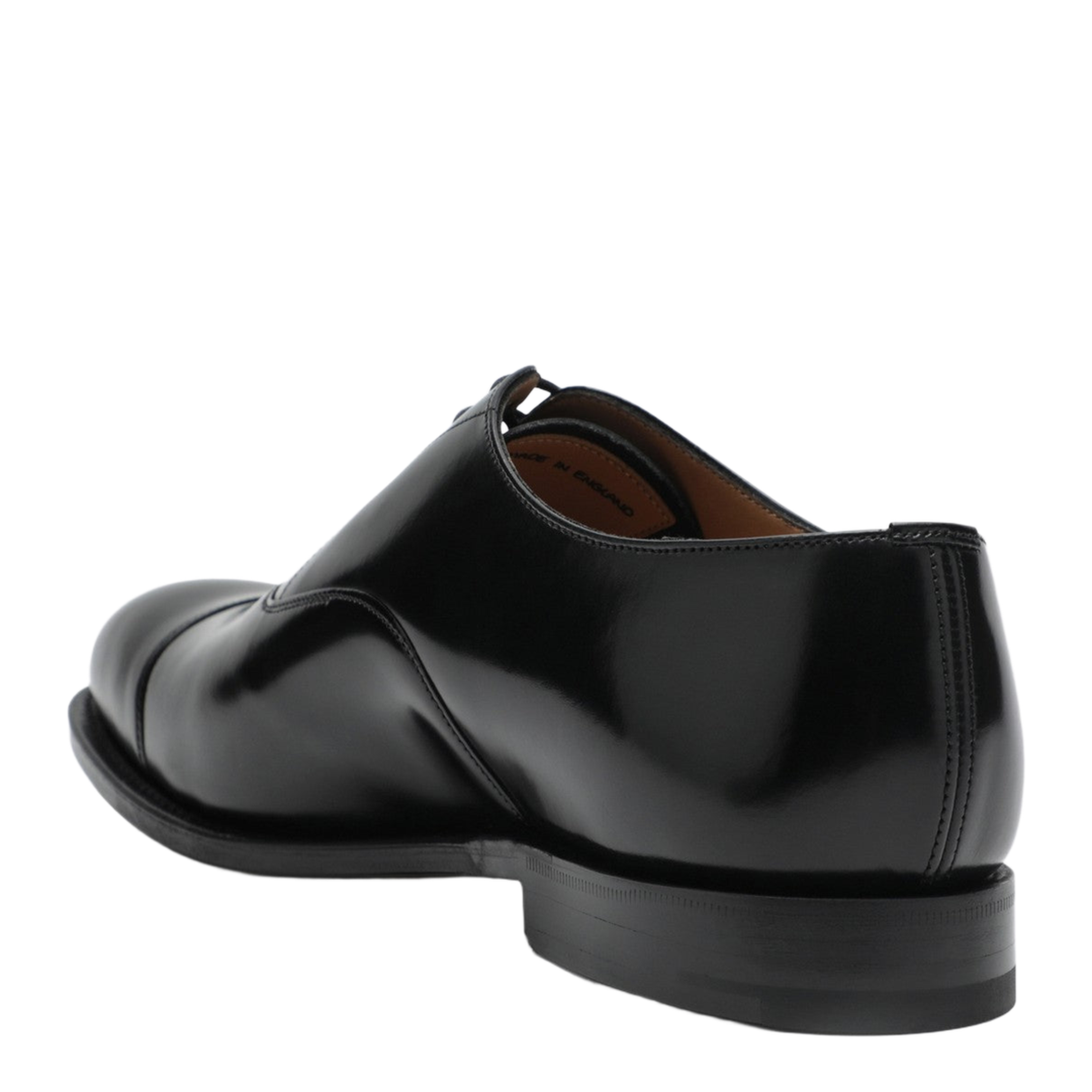 Black Smooth Leather Lace-Up Shoes - Image 2