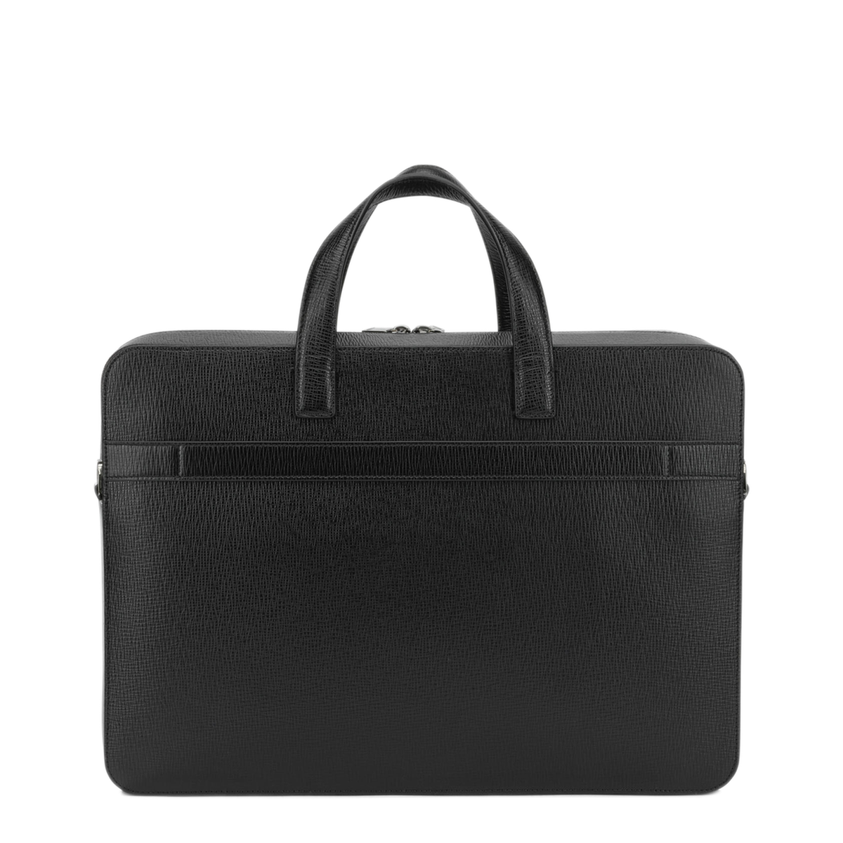 Gancini Calfskin Briefcase - Black - Image 3
