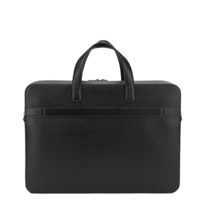 Gancini Calfskin Briefcase - Black - Image 3