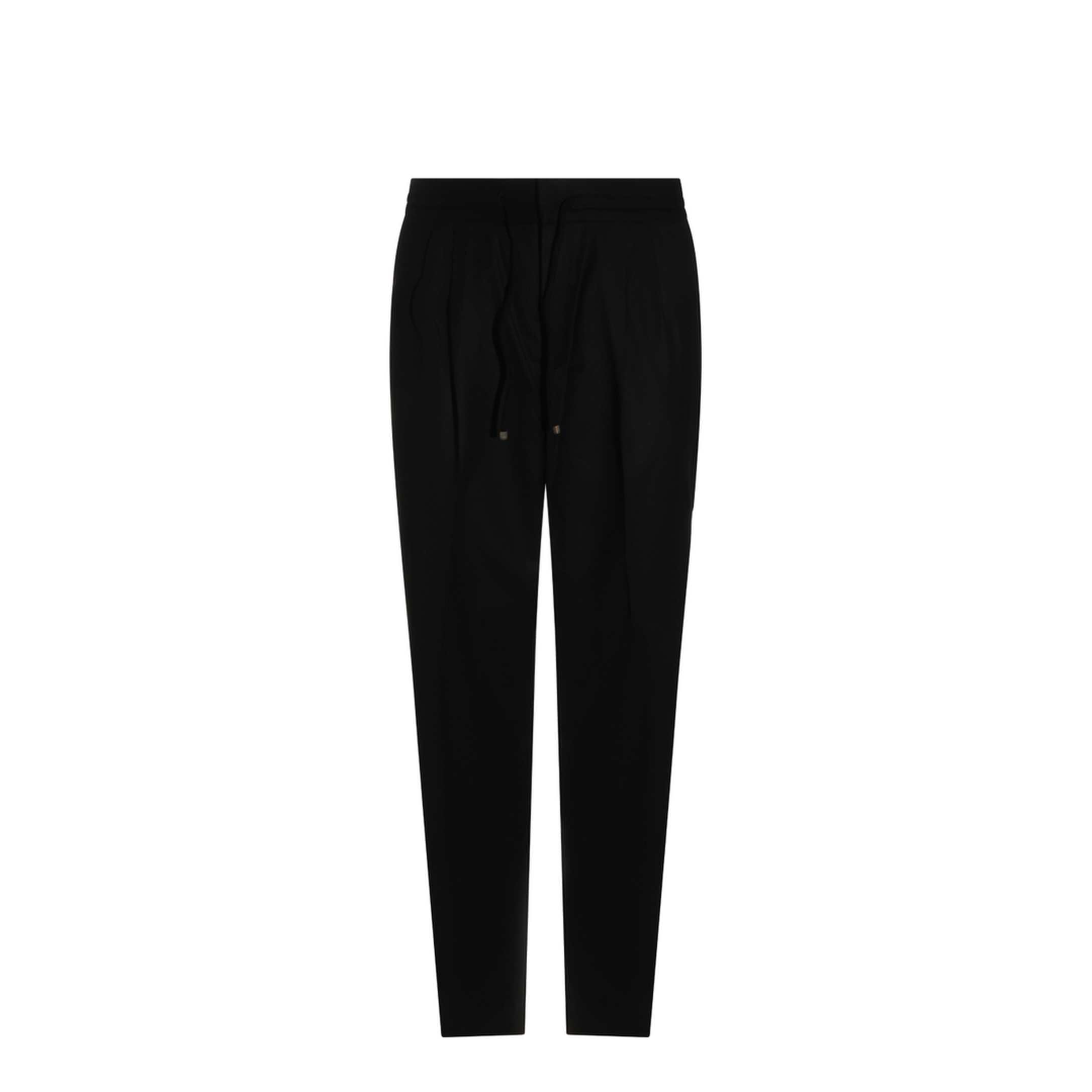 Leisure fit trousers in virgin wool flannel with drawstring and double darts - Image 8