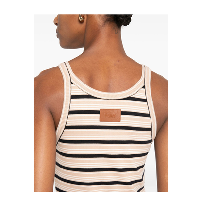 Multicolour Cotton Striped Knit Top - Image 5