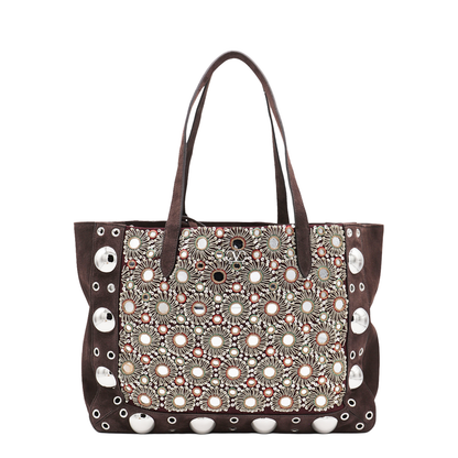 Garavani Brown Leather Tote Bag - Image 4