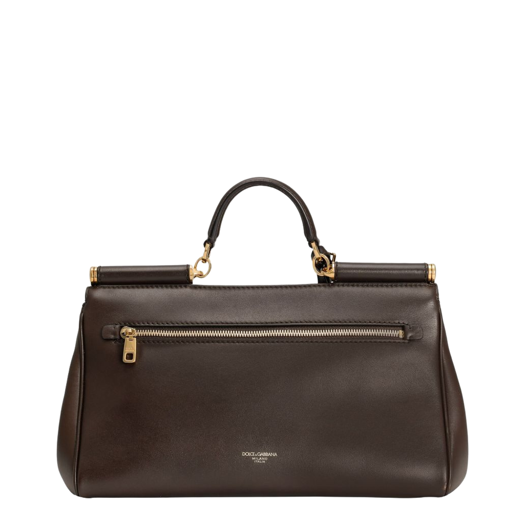 My Sicily Medium Plongé Calfskin Top-Handle Bag - Brown - Image 4
