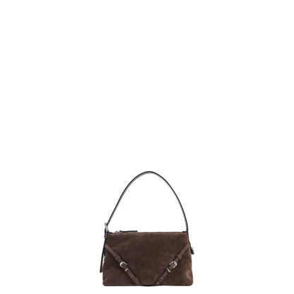 Mini Voyou Shoulder Bag Suede Brown - Image 1