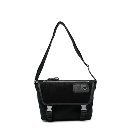 Flex Medium Canvas Messenger Bag - Black/Dark Gold - Image 1