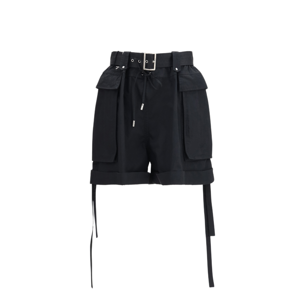 Cotton Shorts With Belt - Image 1