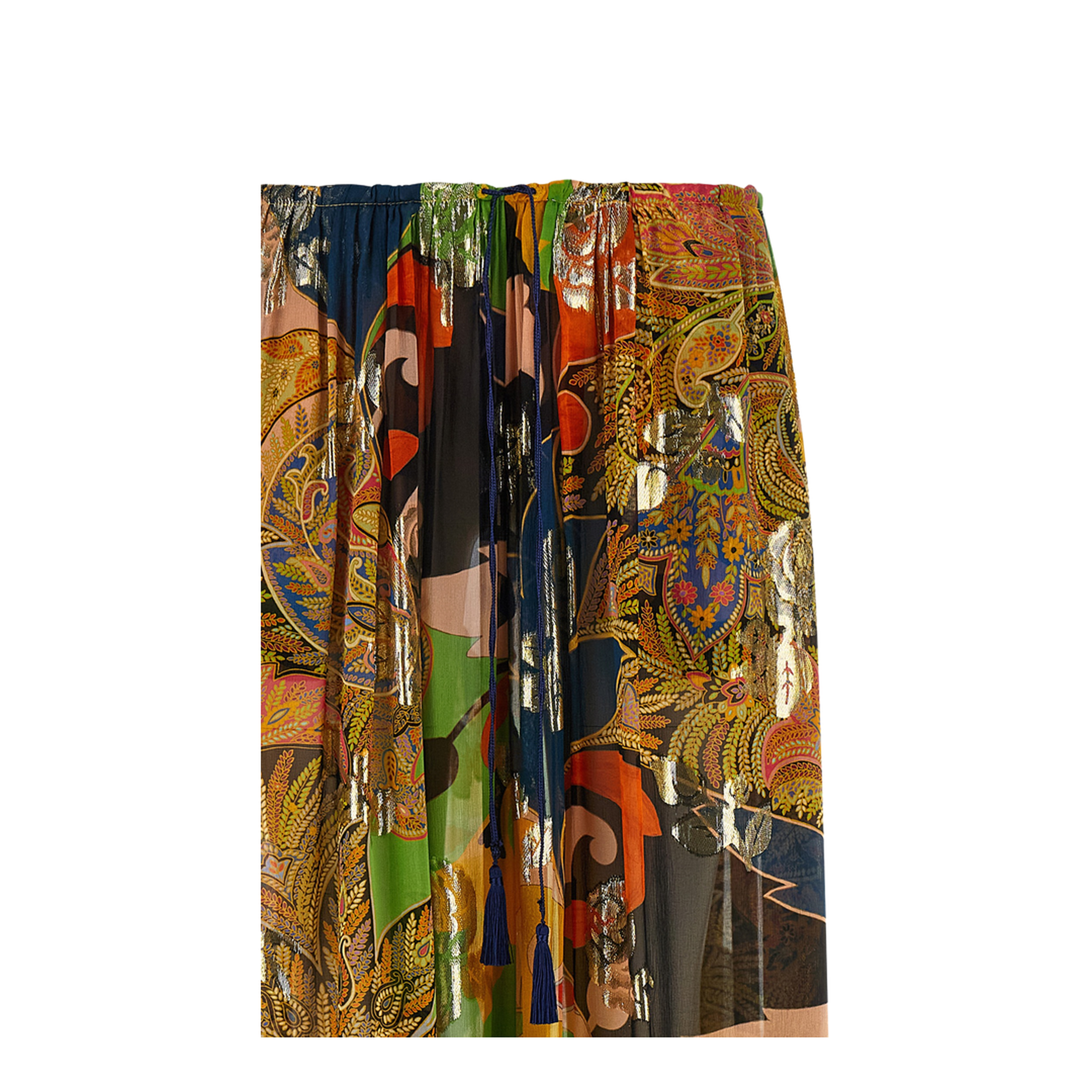 Paisley Print Palazzo Pants - Multicolor - Image 3