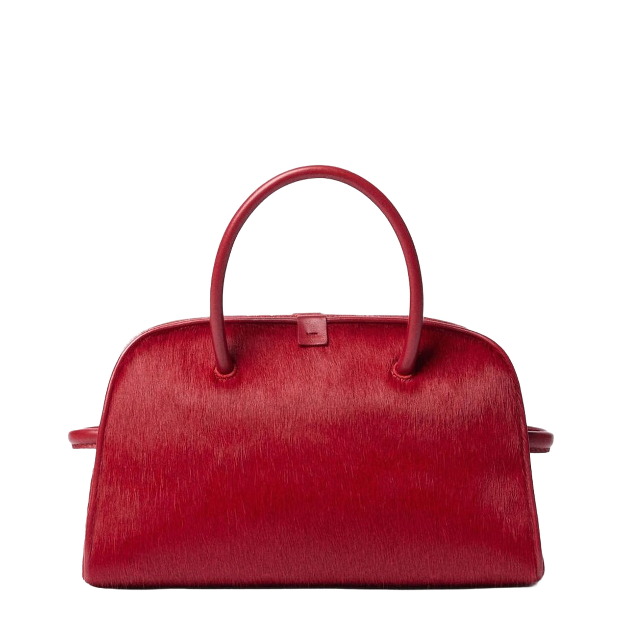 Le Petit Turismo Small Suede Leather Top-Handle Bag - Dark Red - Image 4
