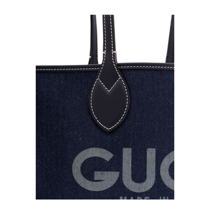 Totissima Large Denim Tote Bags - Blue - Image 5