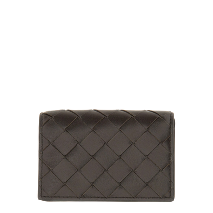Bottega Veneta Intrecciato Business Card Case in Fondant - Image 1