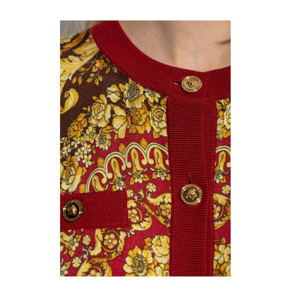 Baroque Silk Knit Cardigan - Image 5