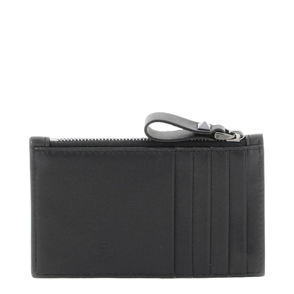 Black Leather Rockstud Card Holder - Image 5