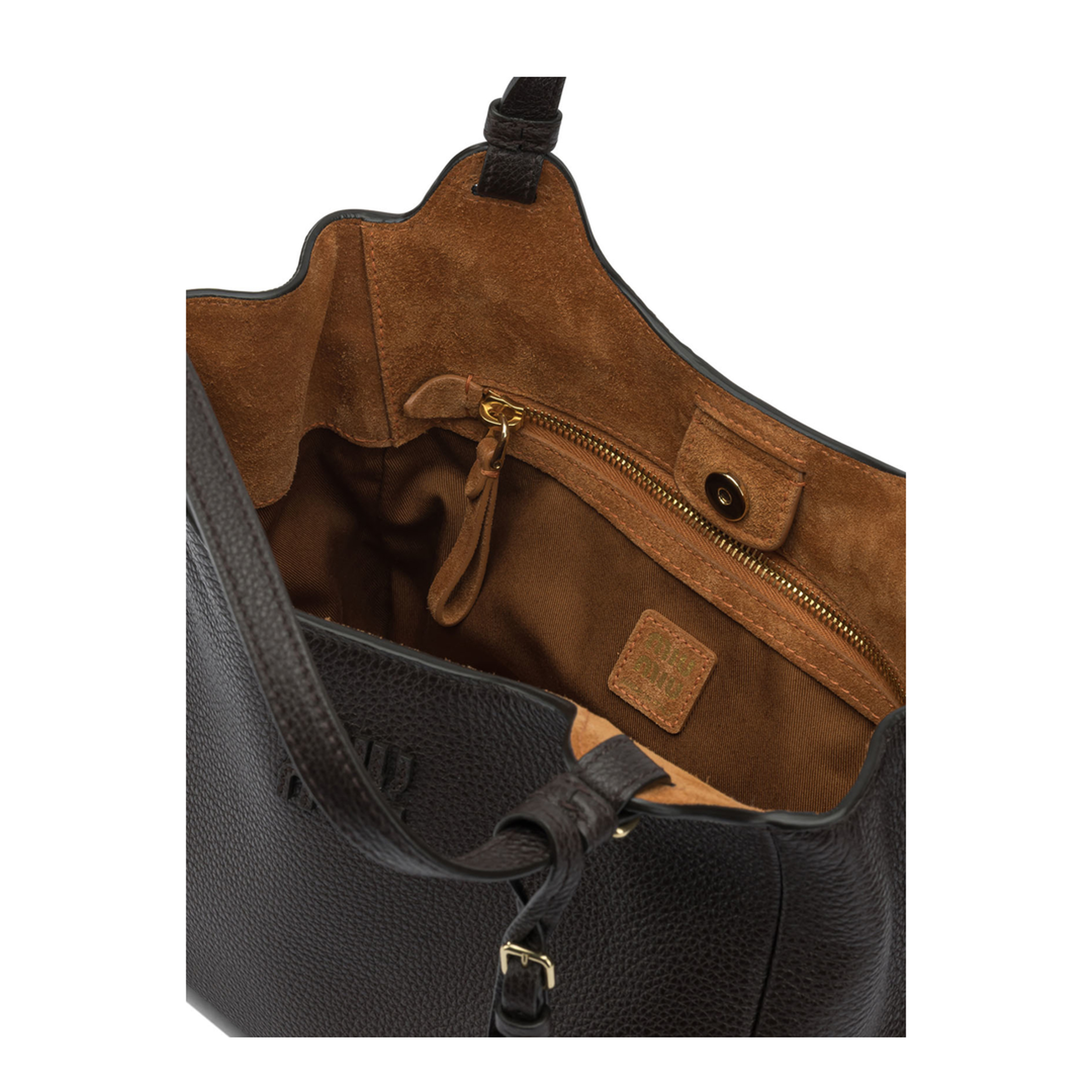 Medium Calfskin Handbag - Dark Brown/Papaya - Image 5