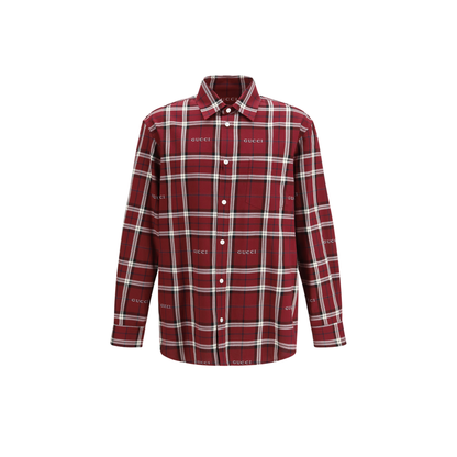 Multicolour Tartan Cotton Jacquard Shirt - Image 1