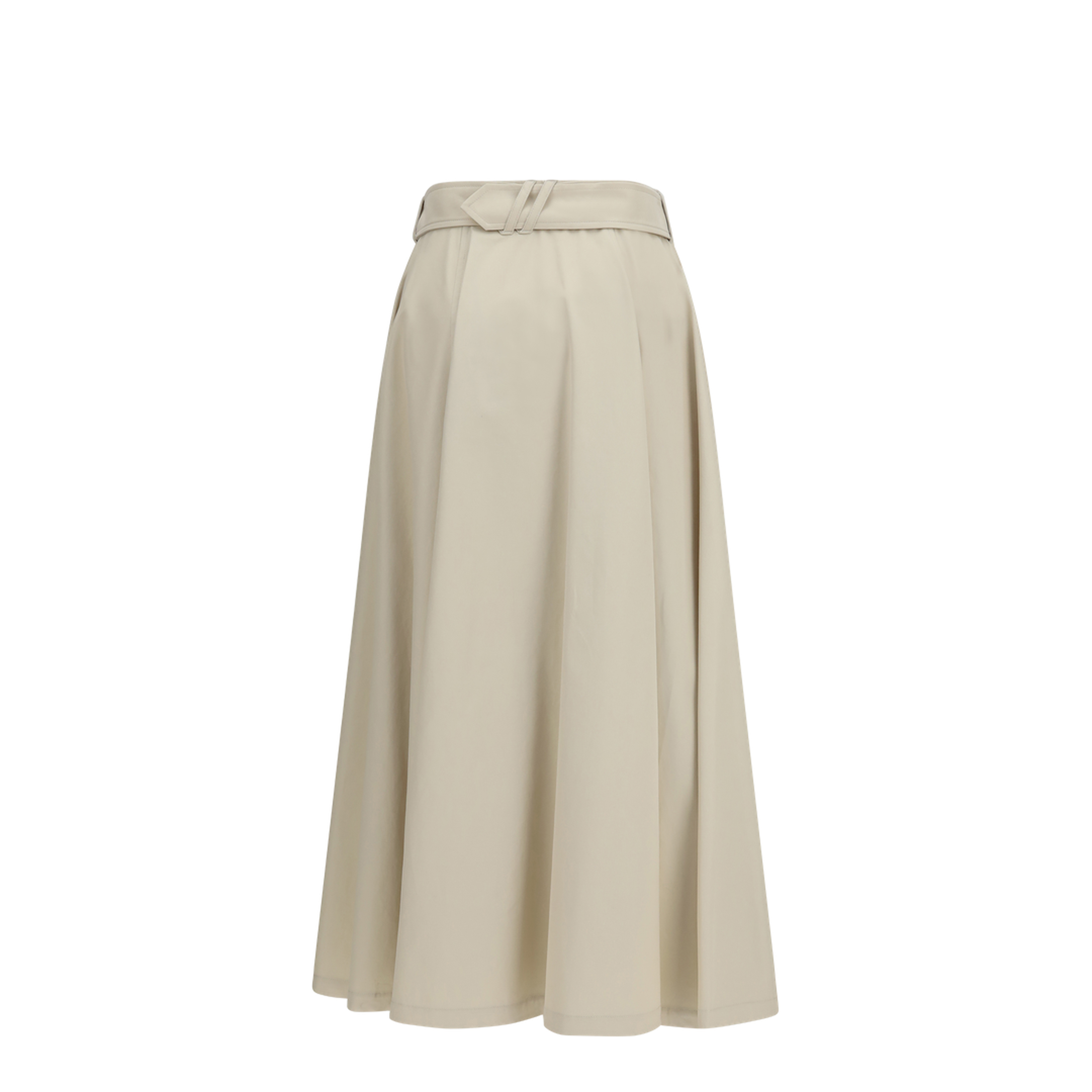 Midi Trench Skirt in Gabardine - Image 2