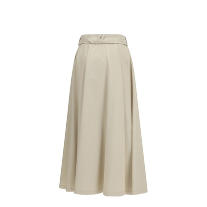 Midi Trench Skirt in Gabardine - Image 2