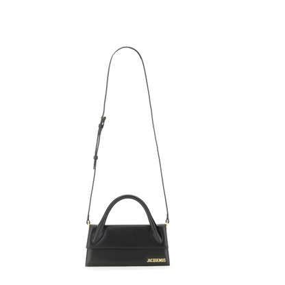 Le Chiquito Long Calf Leather Handbag - Black - Image 3