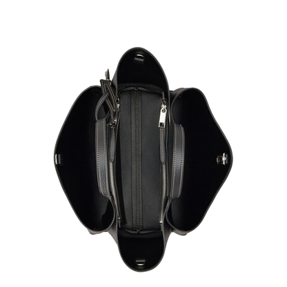 T Timeless Mini Calf Leather Tote - Black - Image 4