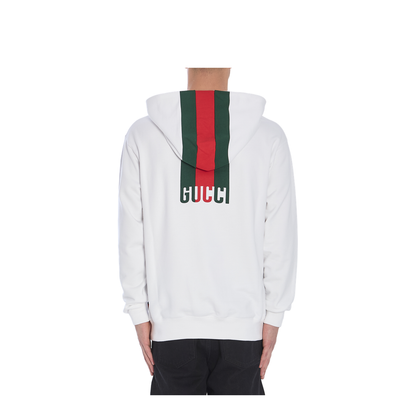 White Logo Hoodie - Image 4