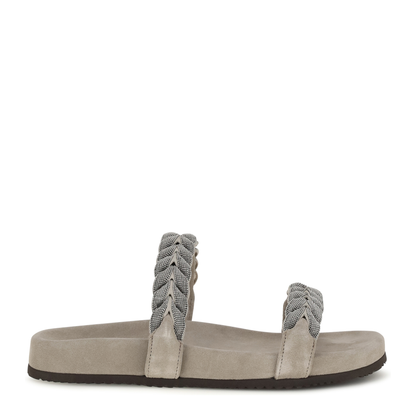 Laurel leaf monili-embellished Slides - Image 1