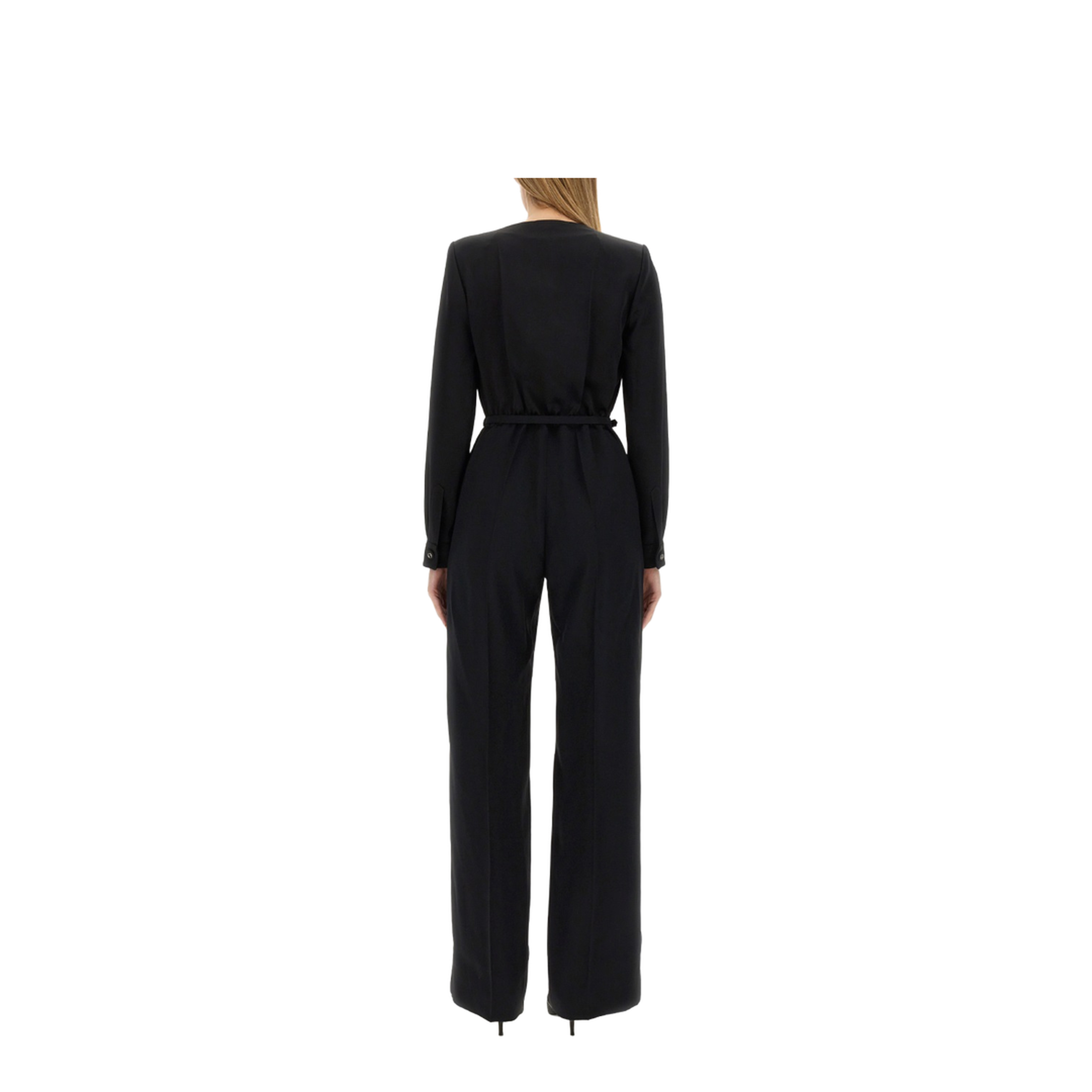 Viscose Jumpsuit with Belt - Image 3