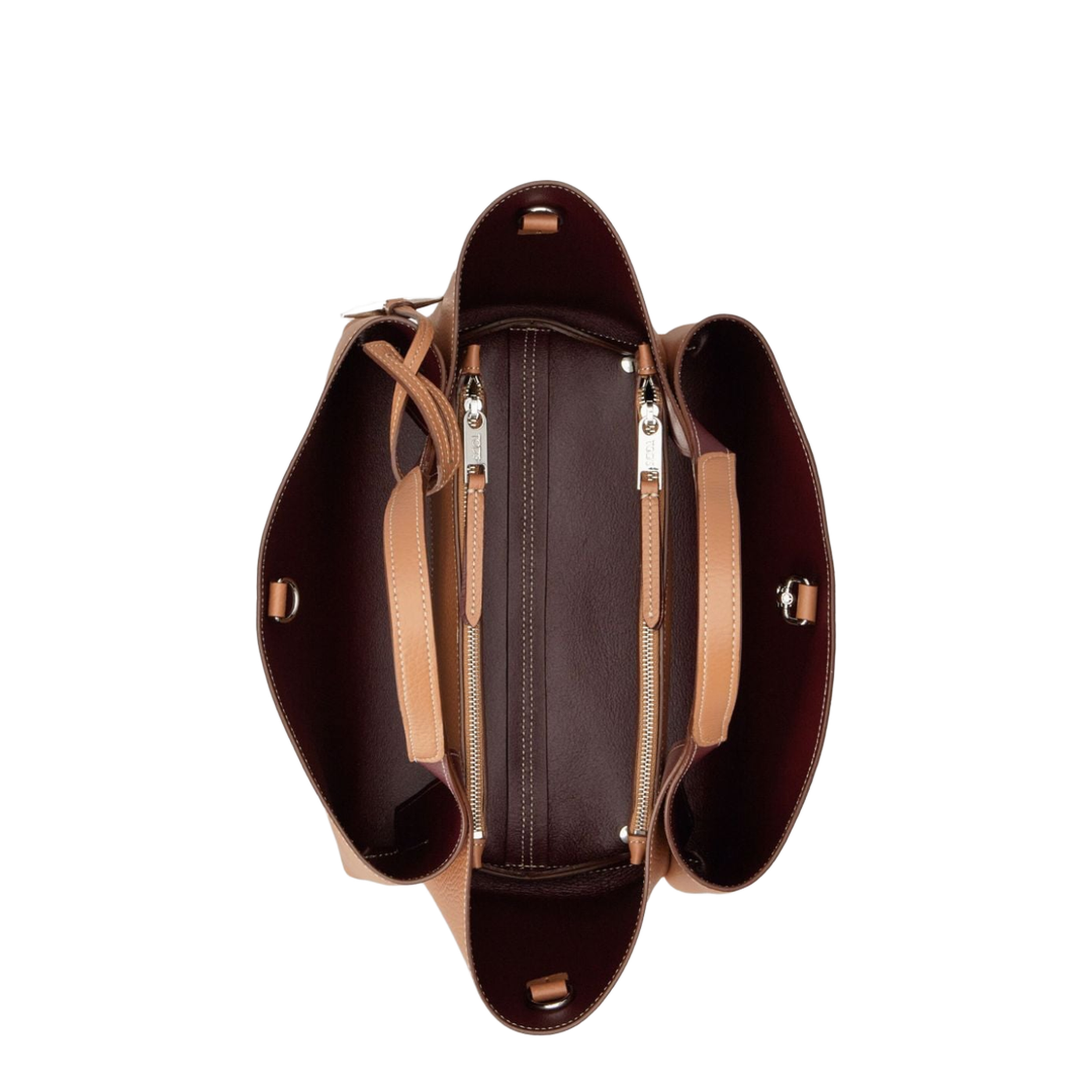 T Timeless Mini Calfskin Top-Handle Bag - Kenya Bordeaux - Image 3