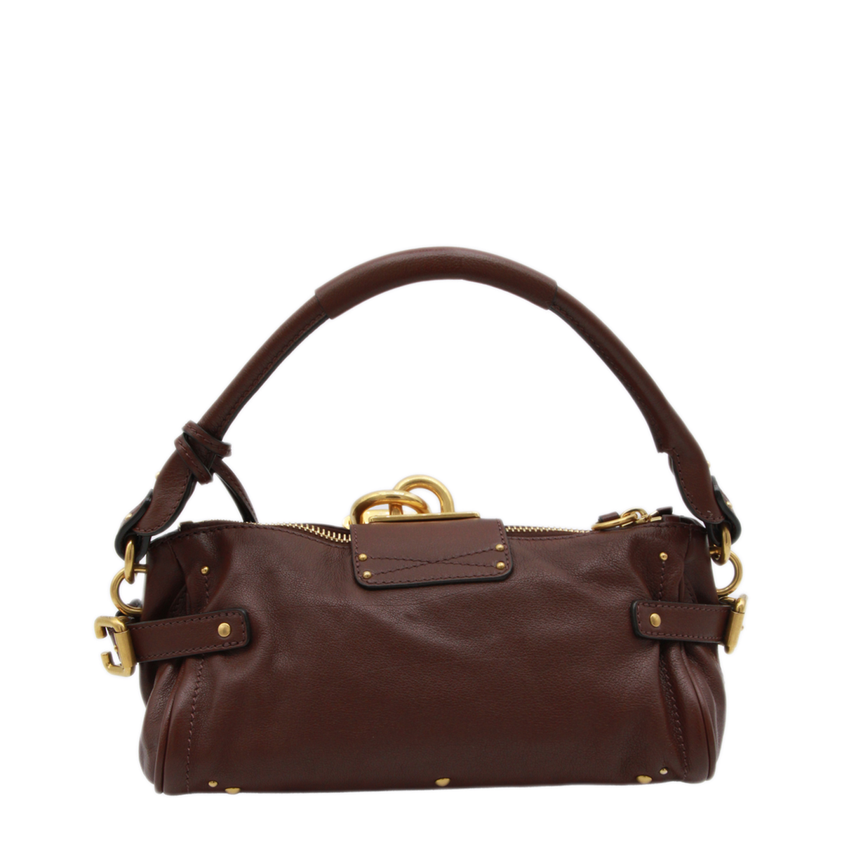 Paddington Small Grained Buffalo Leather Shoulder Bag - Crafty Brown - Image 6