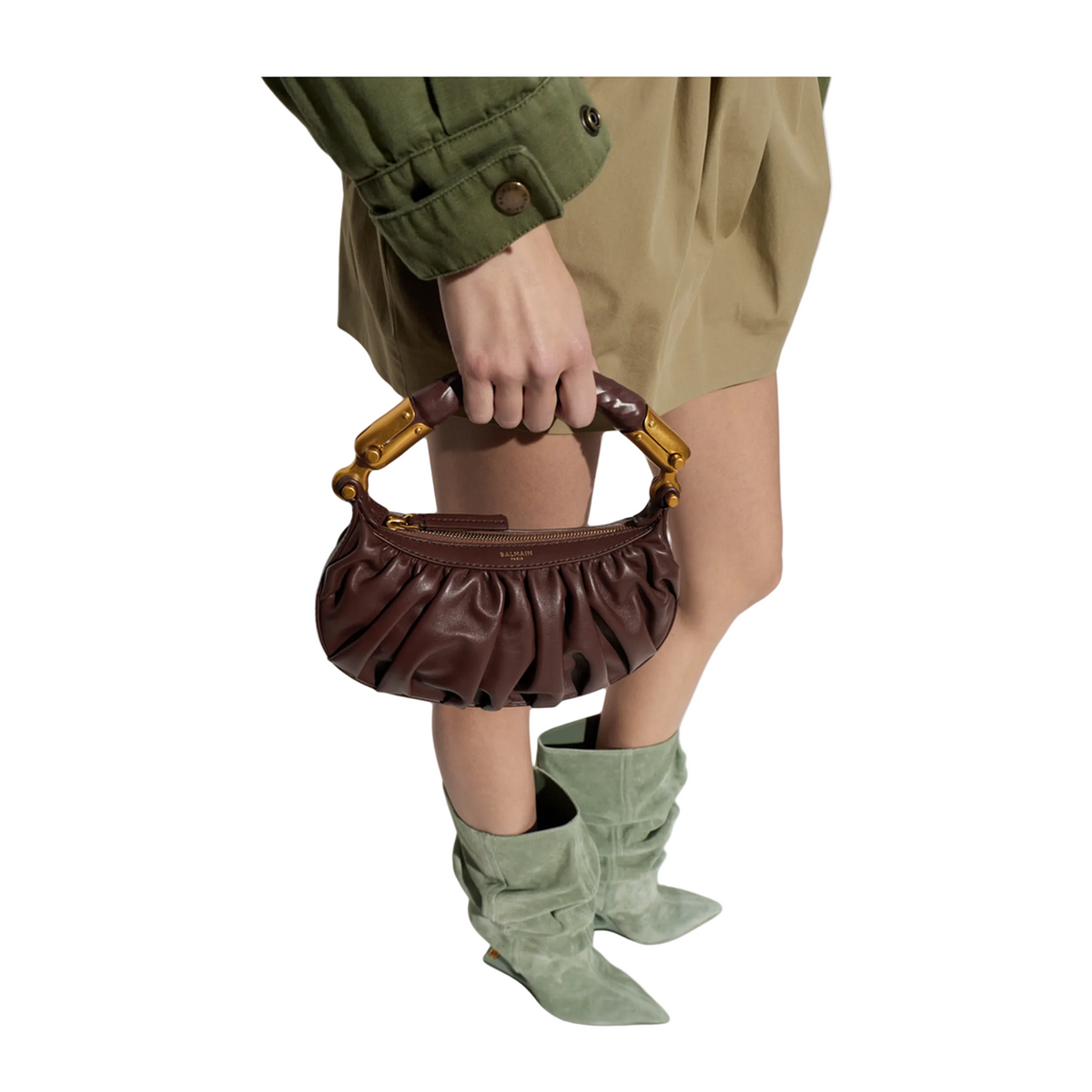 Ébène Mini Calfskin Handbags - Burgundy - Image 3