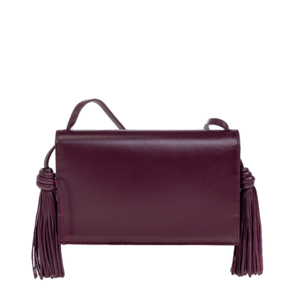 Leather Crossbody Bag with Side Tassels - Image 3
