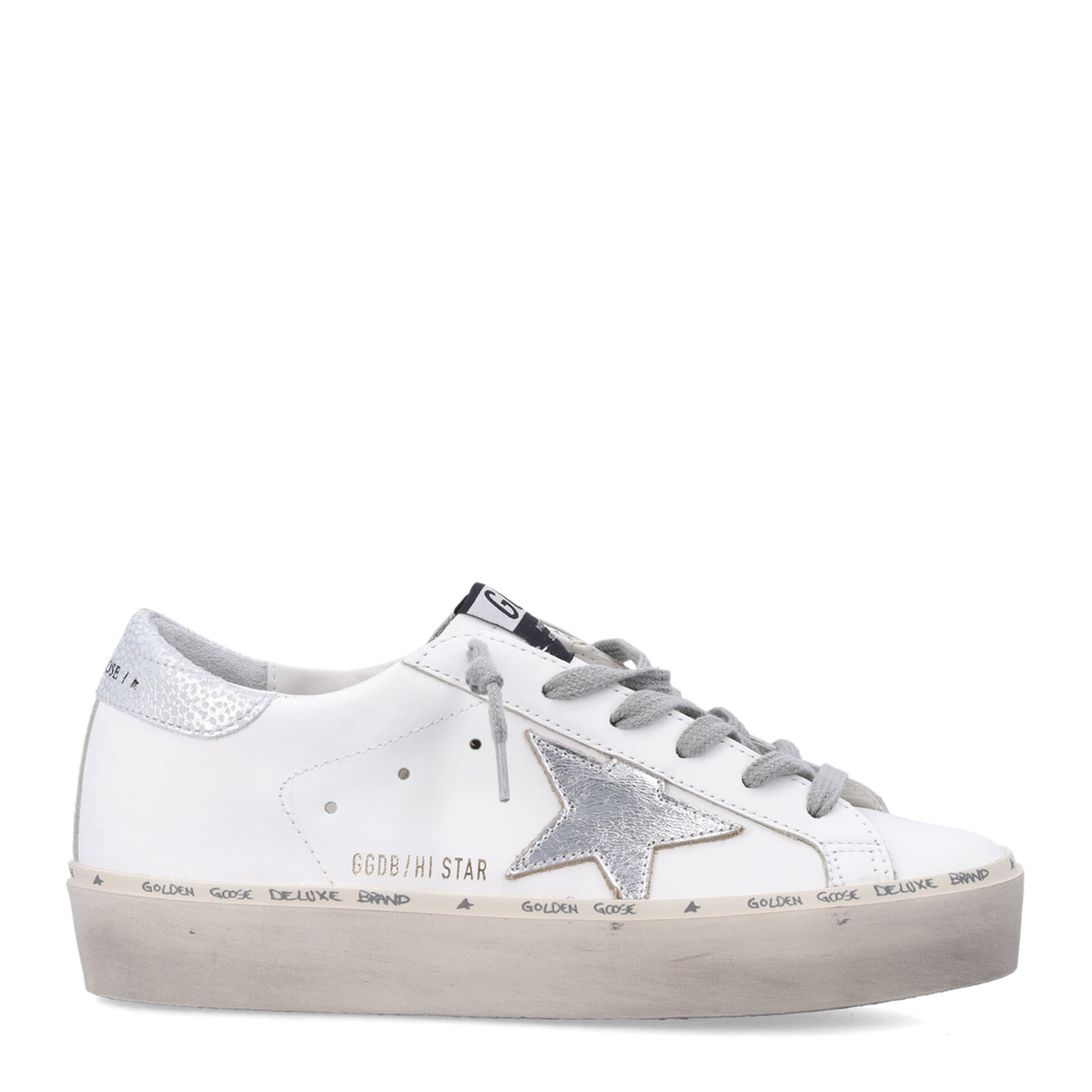Hi Star Sneakers with Silver Heel Tab - Image 1