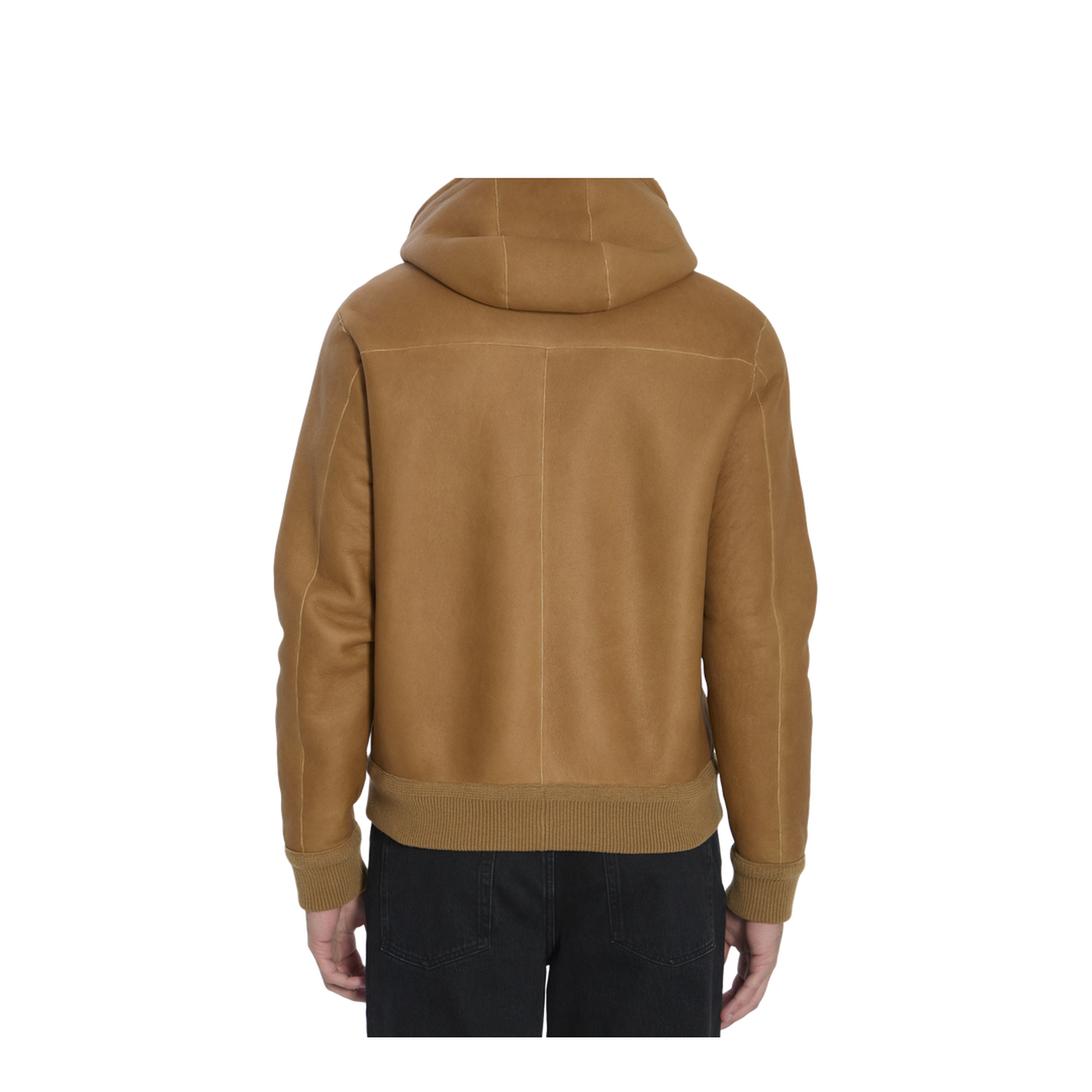 Hooded Leather Jacket - Image 4