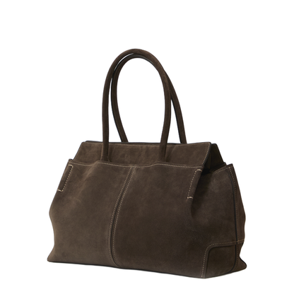 Suede Leather Shopping Bag - Image 2