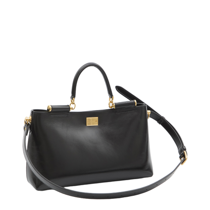 Vittoria Medium Calfskin Handbag - Black - Image 2
