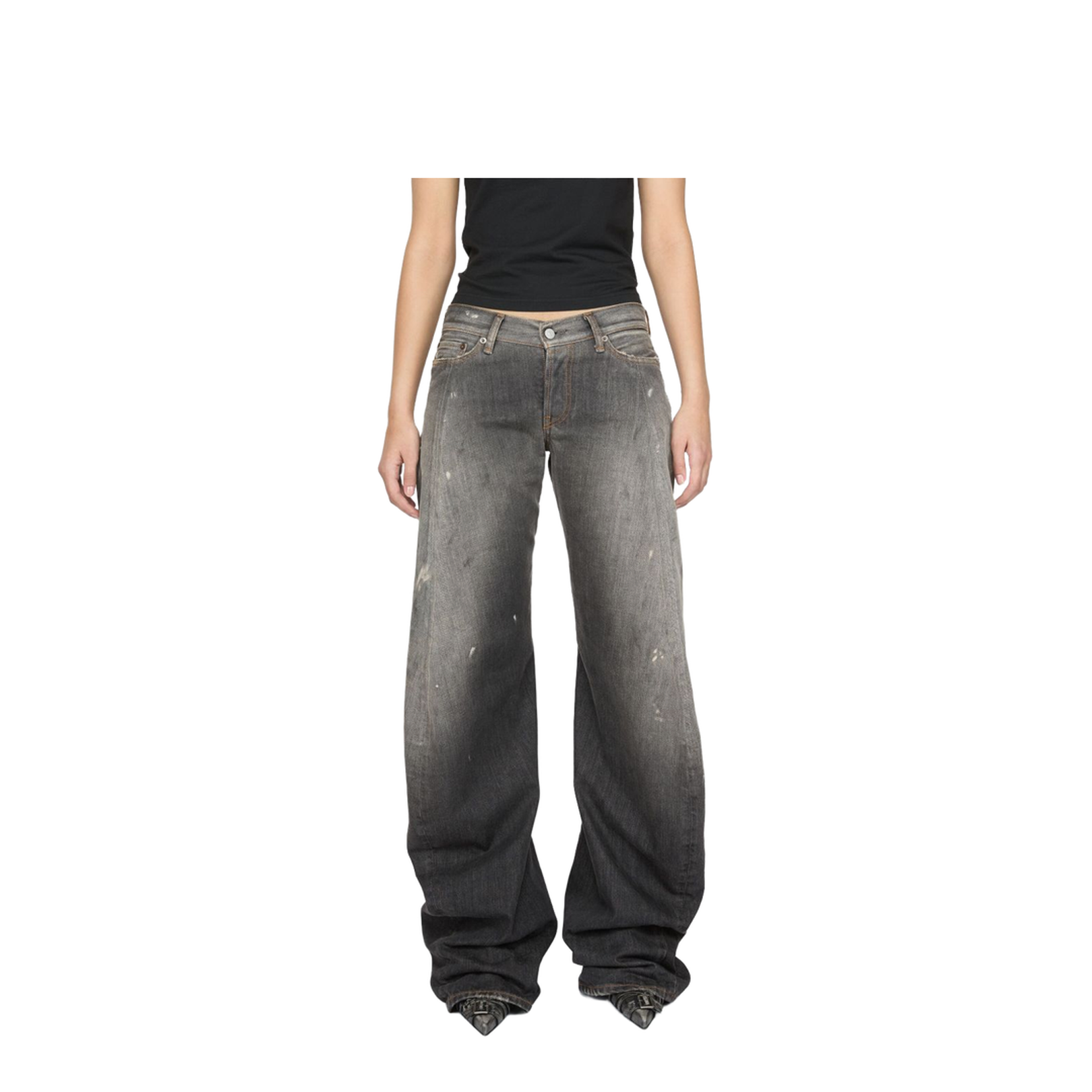 Loose Fit Jeans - Black - Image 4