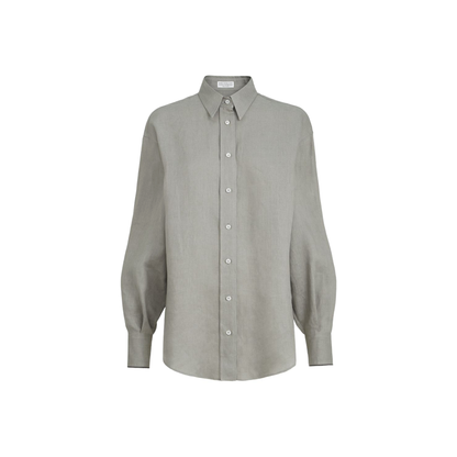 Grey Linen Shirt - Image 1