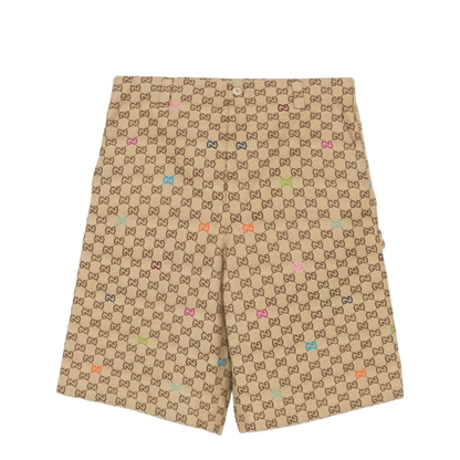 Canvas Shorts in Camel and Dark Brown - Image 1