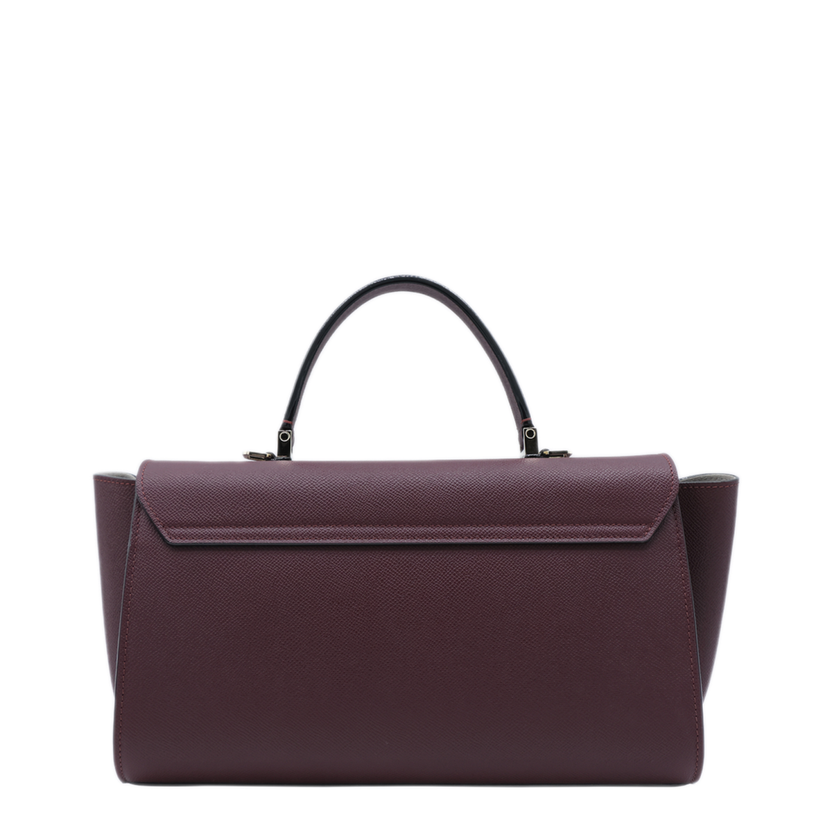 Iside Editor Medium Calf Leather Top Handle Bag - Claret Red - Image 6