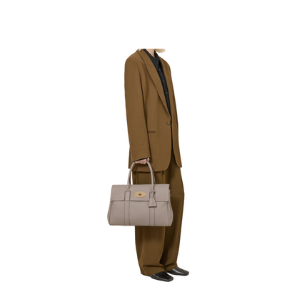 Bayswater Heavy Grain Leather Handbag - Cashmere Taupe - Image 4