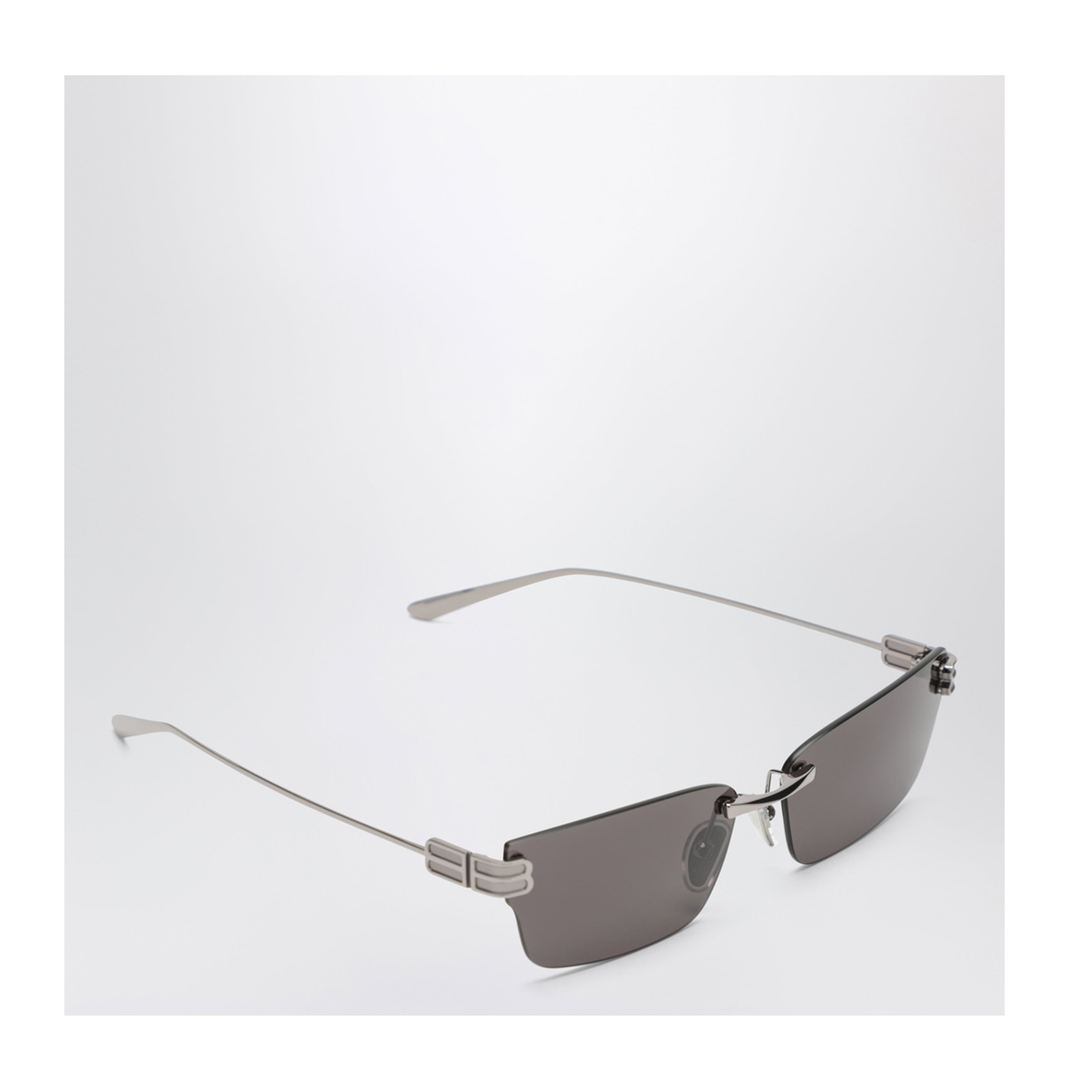 Gossip Rectangular Silver/Black Sunglasses - Image 2