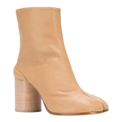 Brown Leather Tabi Ankle Boots - Image 14