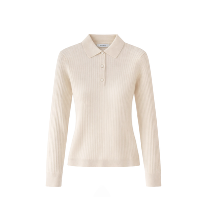 Ribbed Polo with Buttons - Image 1