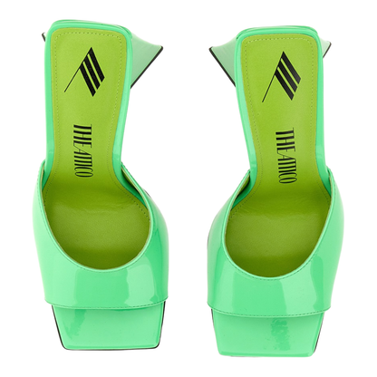 Neon Green Patent Mules - Image 4