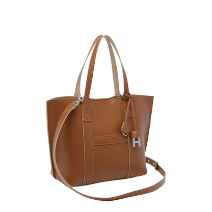 Medium Calfskin Bag - Brown Leather - Image 4